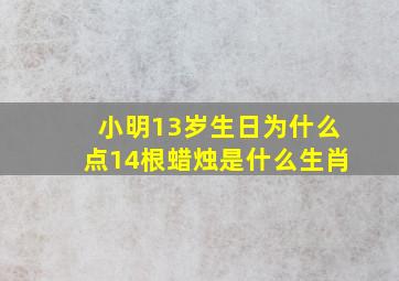 小明13岁生日为什么点14根蜡烛是什么生肖