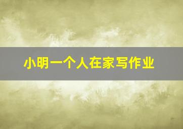 小明一个人在家写作业