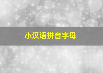 小汉语拼音字母