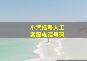 小汽摇号人工客服电话号码