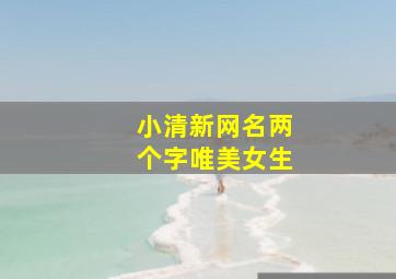 小清新网名两个字唯美女生