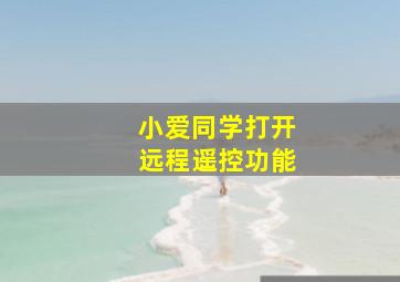 小爱同学打开远程遥控功能