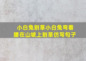 小白兔割草小白兔弯着腰在山坡上割草仿写句子