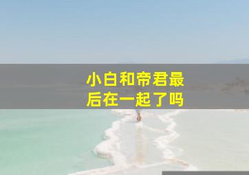 小白和帝君最后在一起了吗