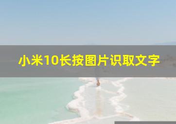 小米10长按图片识取文字