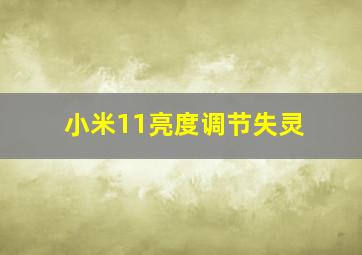 小米11亮度调节失灵