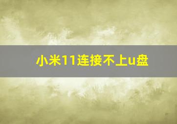 小米11连接不上u盘