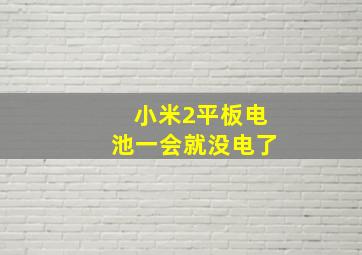 小米2平板电池一会就没电了