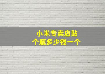 小米专卖店贴个膜多少钱一个