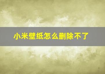 小米壁纸怎么删除不了