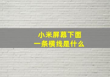 小米屏幕下面一条横线是什么