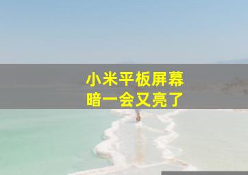 小米平板屏幕暗一会又亮了