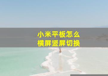 小米平板怎么横屏竖屏切换