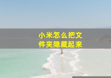 小米怎么把文件夹隐藏起来