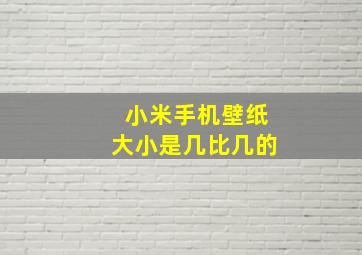 小米手机壁纸大小是几比几的