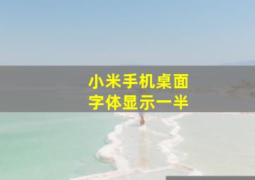 小米手机桌面字体显示一半