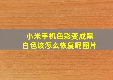 小米手机色彩变成黑白色该怎么恢复呢图片