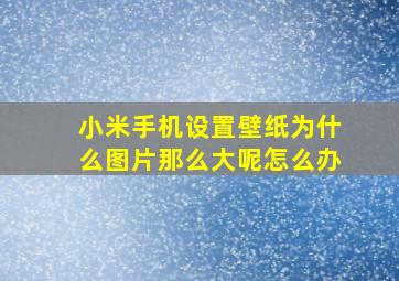 小米手机设置壁纸为什么图片那么大呢怎么办