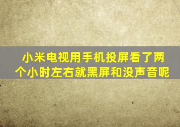 小米电视用手机投屏看了两个小时左右就黑屏和没声音呢