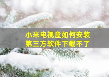 小米电视盒如何安装第三方软件下载不了