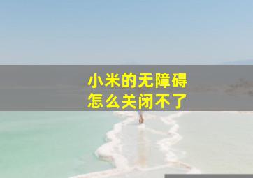 小米的无障碍怎么关闭不了