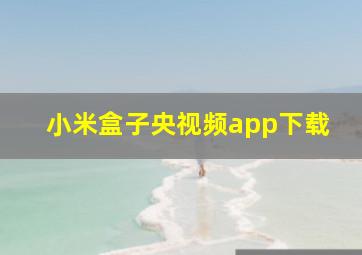 小米盒子央视频app下载