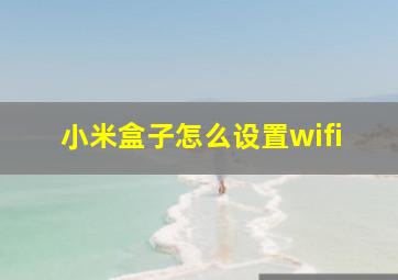 小米盒子怎么设置wifi