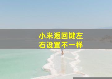 小米返回键左右设置不一样