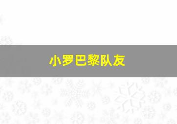 小罗巴黎队友