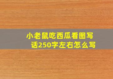 小老鼠吃西瓜看图写话250字左右怎么写