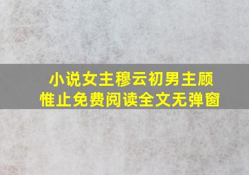 小说女主穆云初男主顾惟止免费阅读全文无弹窗