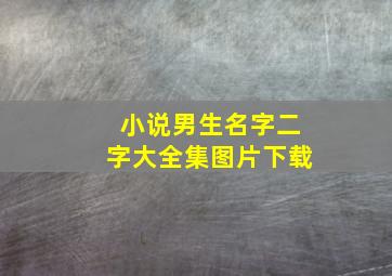 小说男生名字二字大全集图片下载