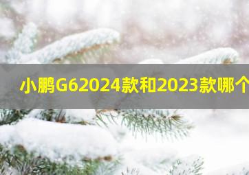 小鹏G62024款和2023款哪个好