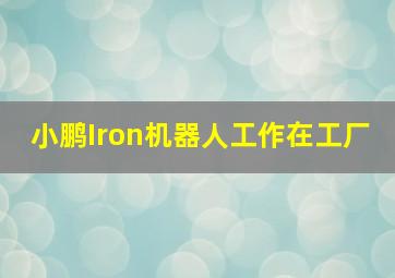 小鹏Iron机器人工作在工厂