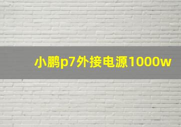 小鹏p7外接电源1000w