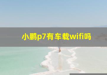 小鹏p7有车载wifi吗