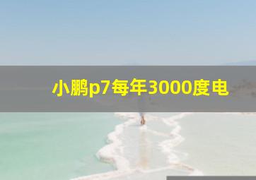 小鹏p7每年3000度电