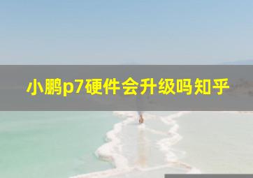 小鹏p7硬件会升级吗知乎