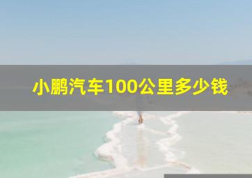 小鹏汽车100公里多少钱