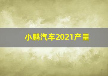 小鹏汽车2021产量