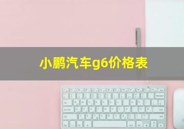 小鹏汽车g6价格表