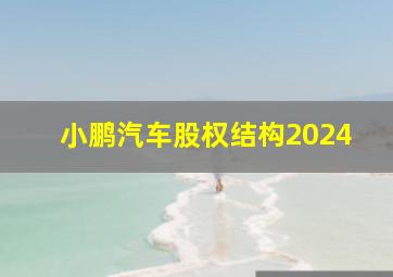 小鹏汽车股权结构2024