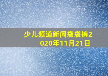 少儿频道新闻袋袋裤2020年11月21日