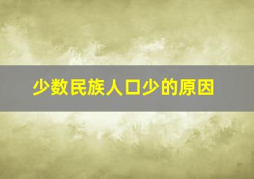 少数民族人口少的原因