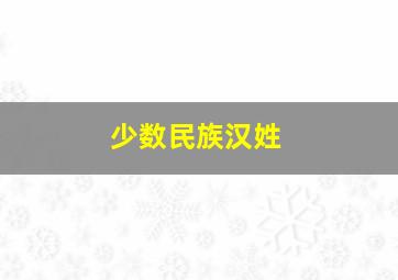 少数民族汉姓