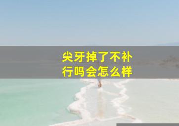 尖牙掉了不补行吗会怎么样