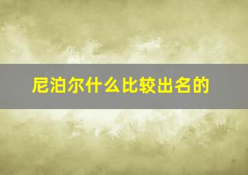 尼泊尔什么比较出名的