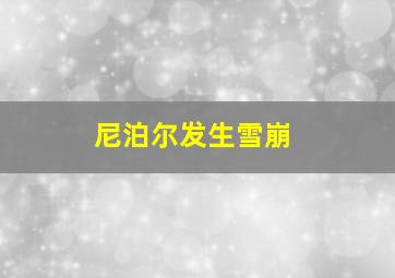 尼泊尔发生雪崩