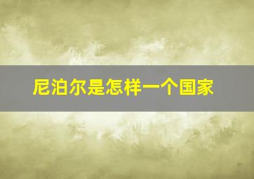 尼泊尔是怎样一个国家