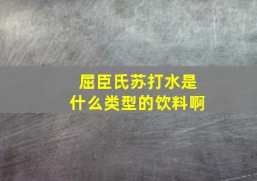 屈臣氏苏打水是什么类型的饮料啊